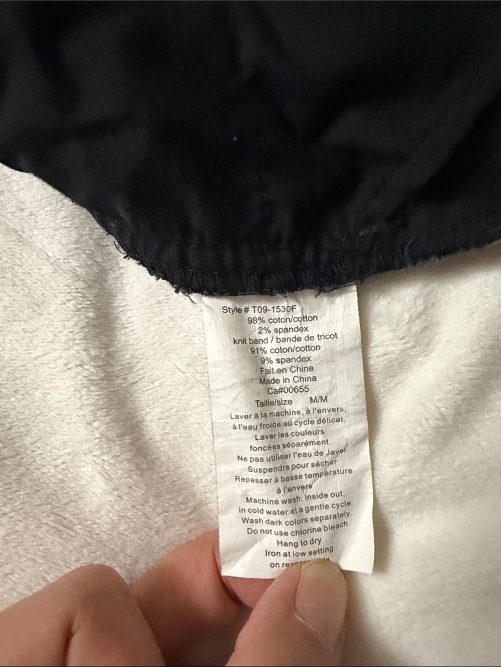 Thyme Maternity Black Corduroy Pull-On Maternity Pants - Picture 4 of 12